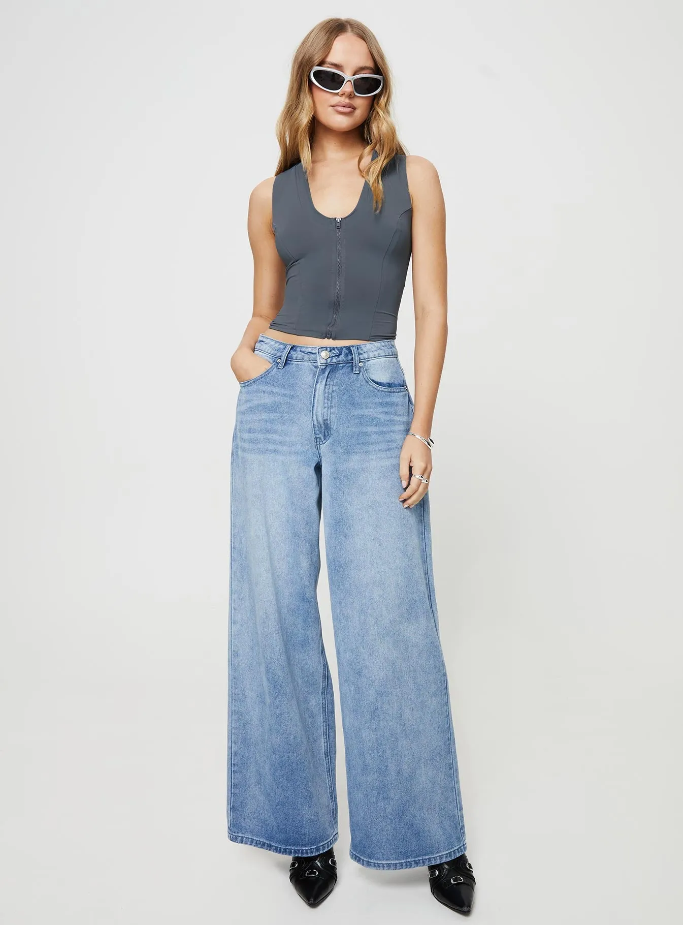 Turro Vest Top Slate sold by Princess Polly product image thumbnail 3