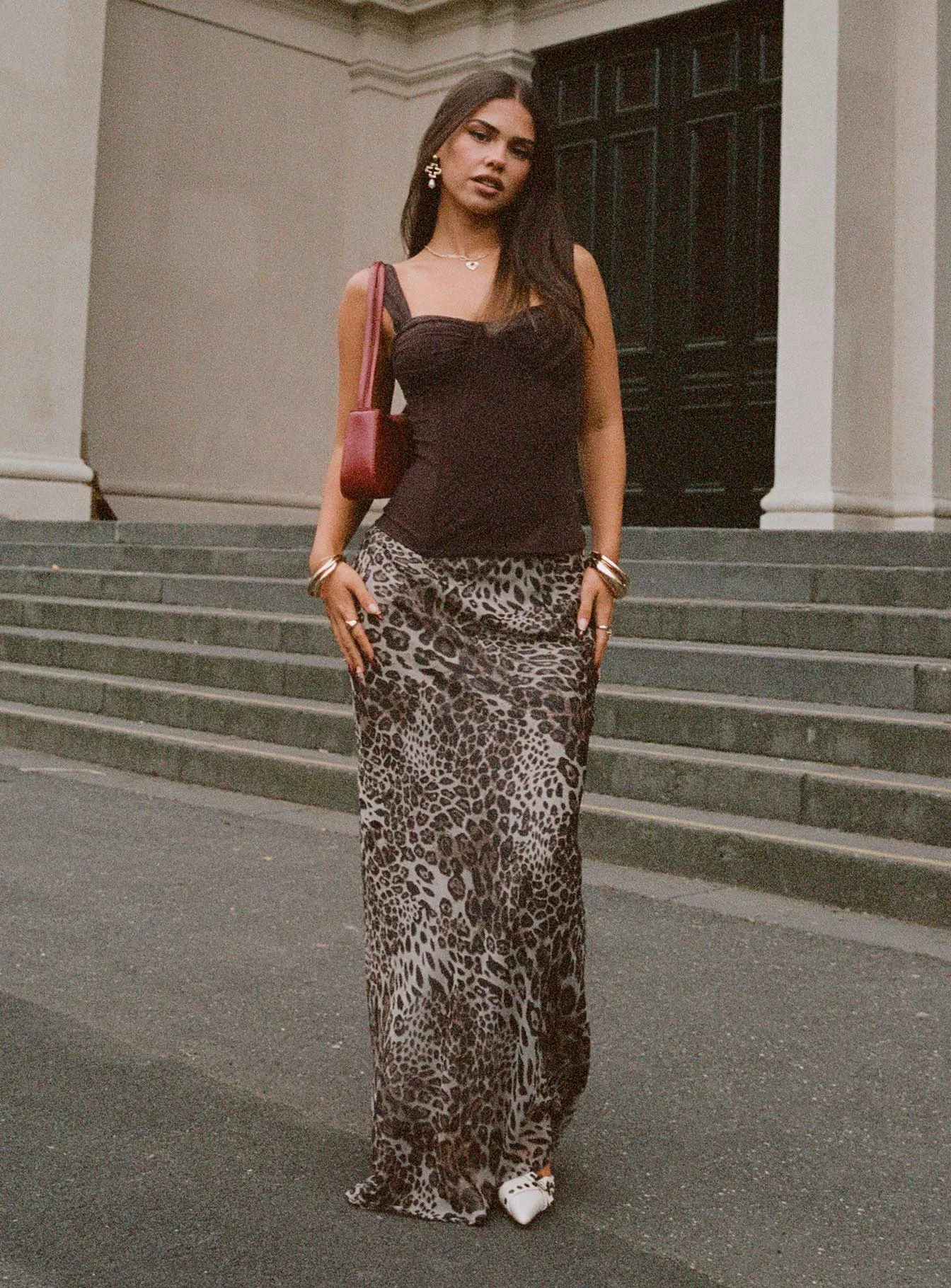 Manda Maxi Skirt Leopard sold by Princess Polly product image thumbnail 2