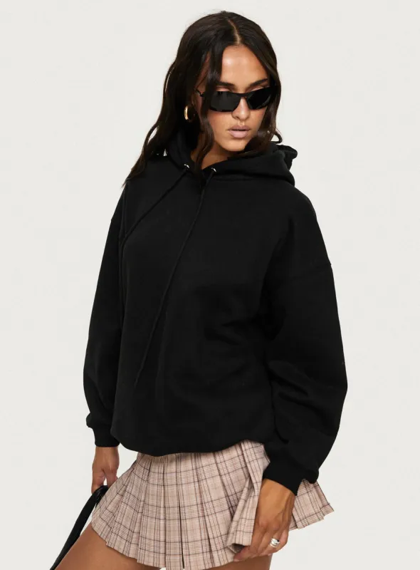 Alvon Hooded Sweatshirt Black sold by Princess Polly