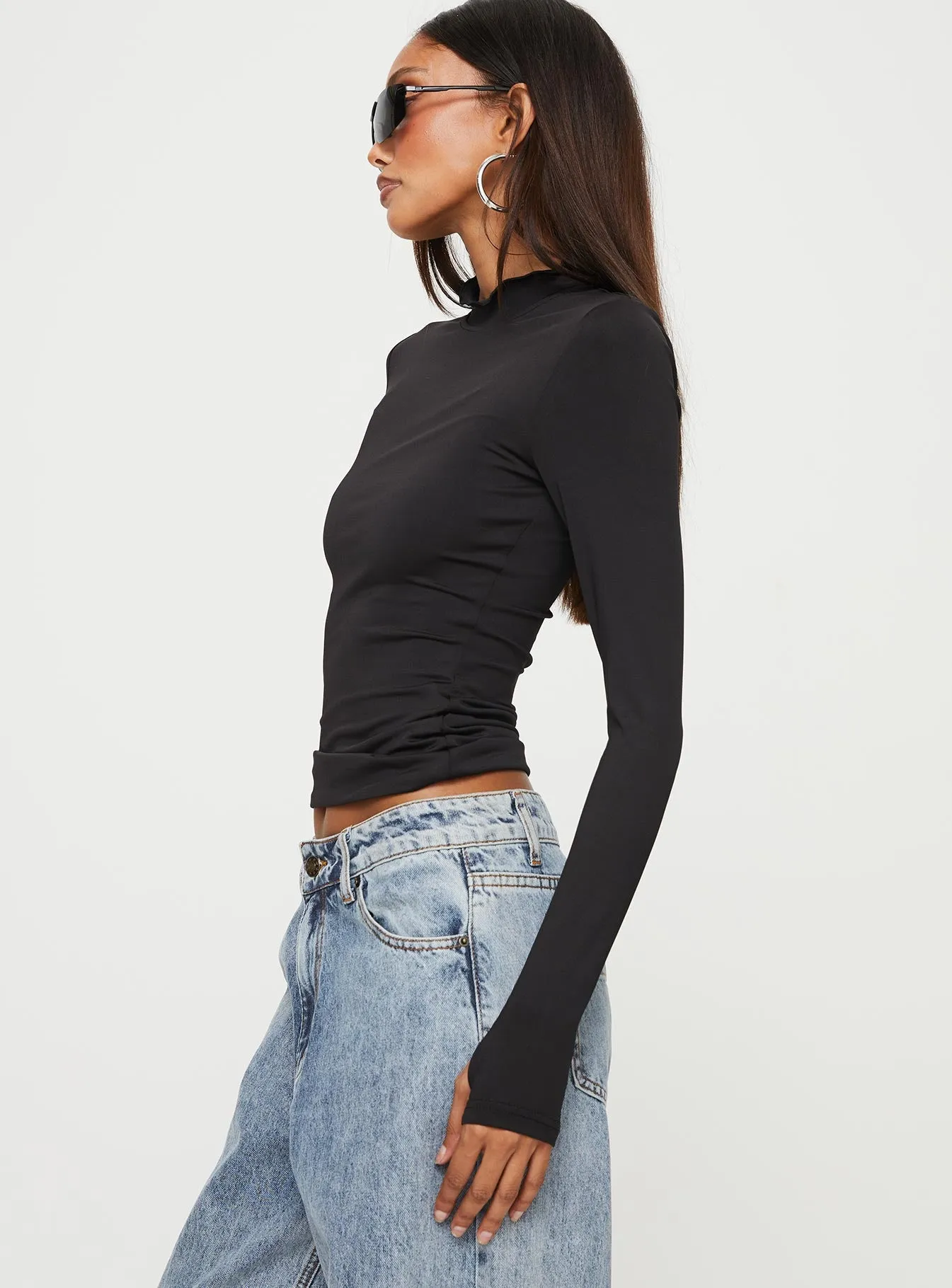 Barrelle Long Sleeve Top Black sold by Princess Polly product image thumbnail 3