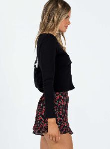 Jennie Shorts Black Floral sold by Princess Polly