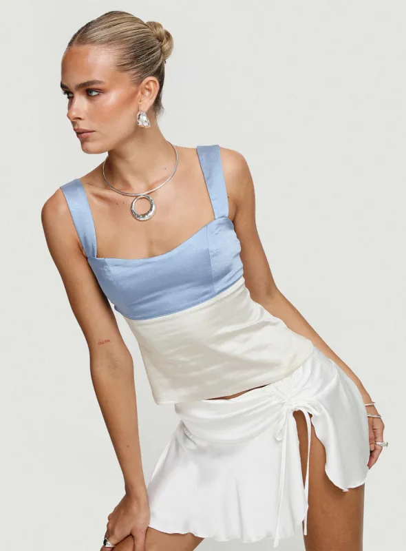Chantell Top Blue / White sold by Princess Polly