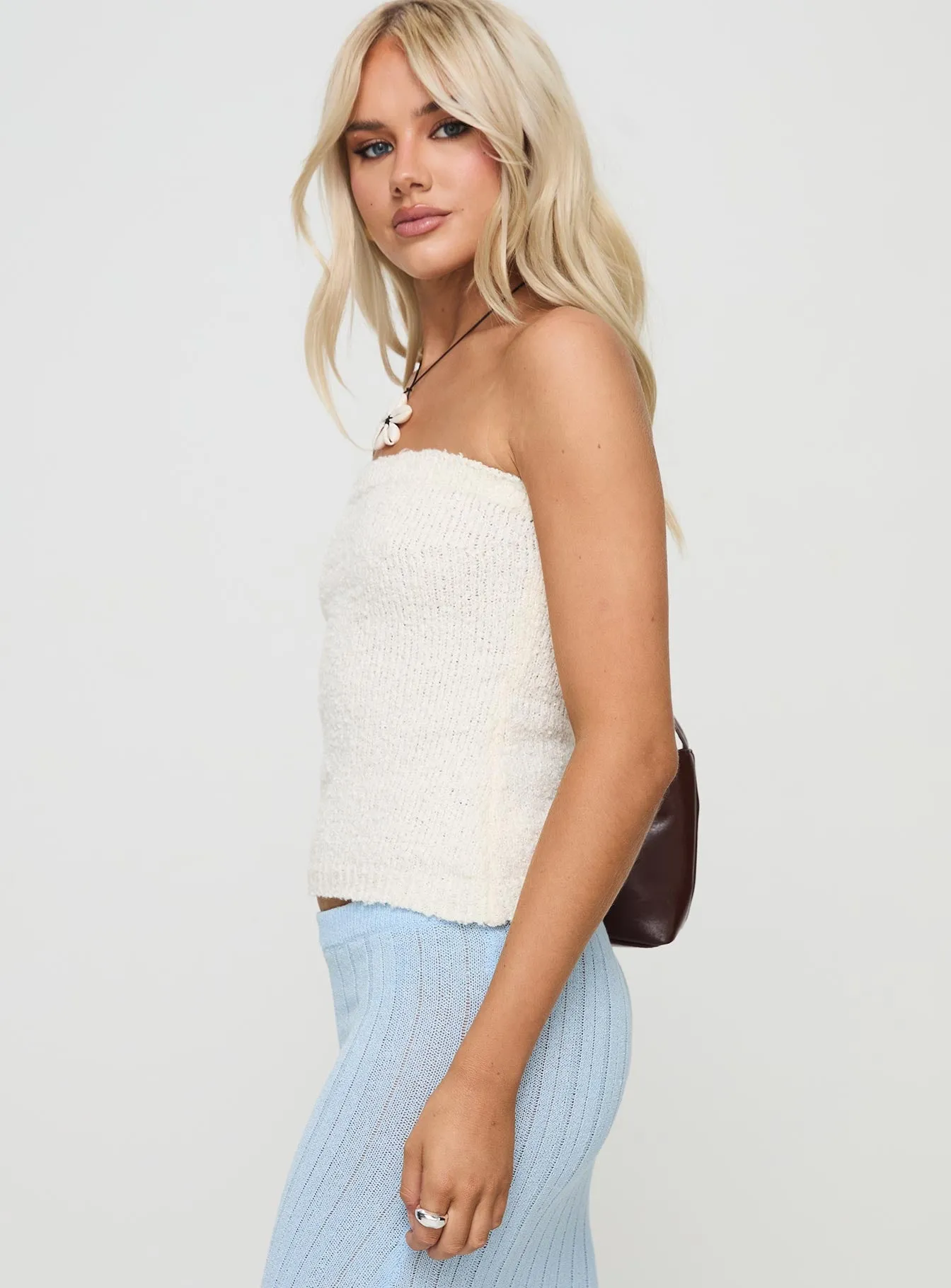 Birch Strapless Top Cream sold by Princess Polly product image thumbnail 4