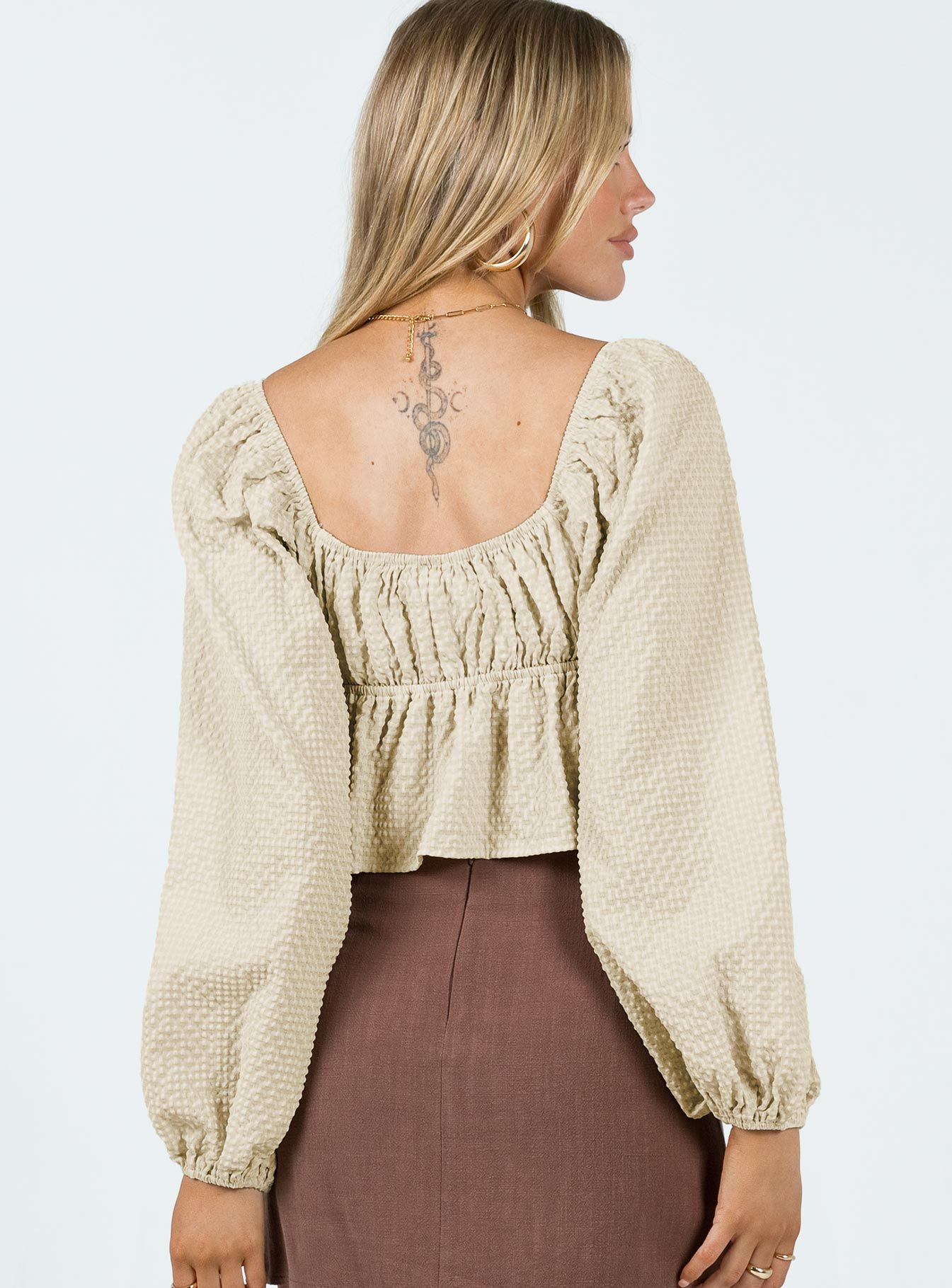 Ardelle Top Beige sold by Princess Polly product image thumbnail 4