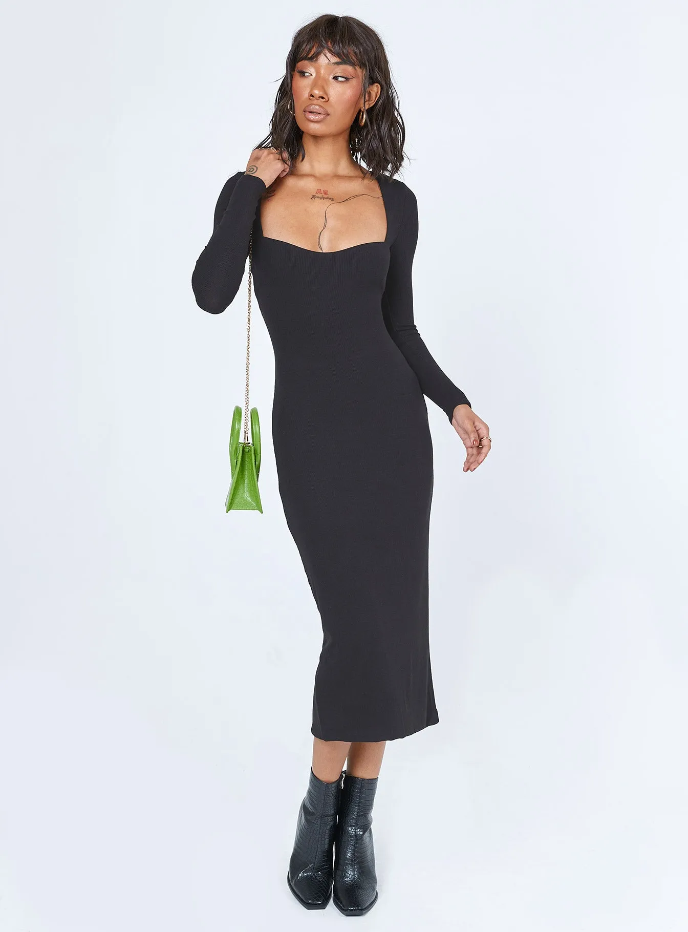 Nolan Midi Dress Black Tall sold by Princess Polly product image thumbnail 3