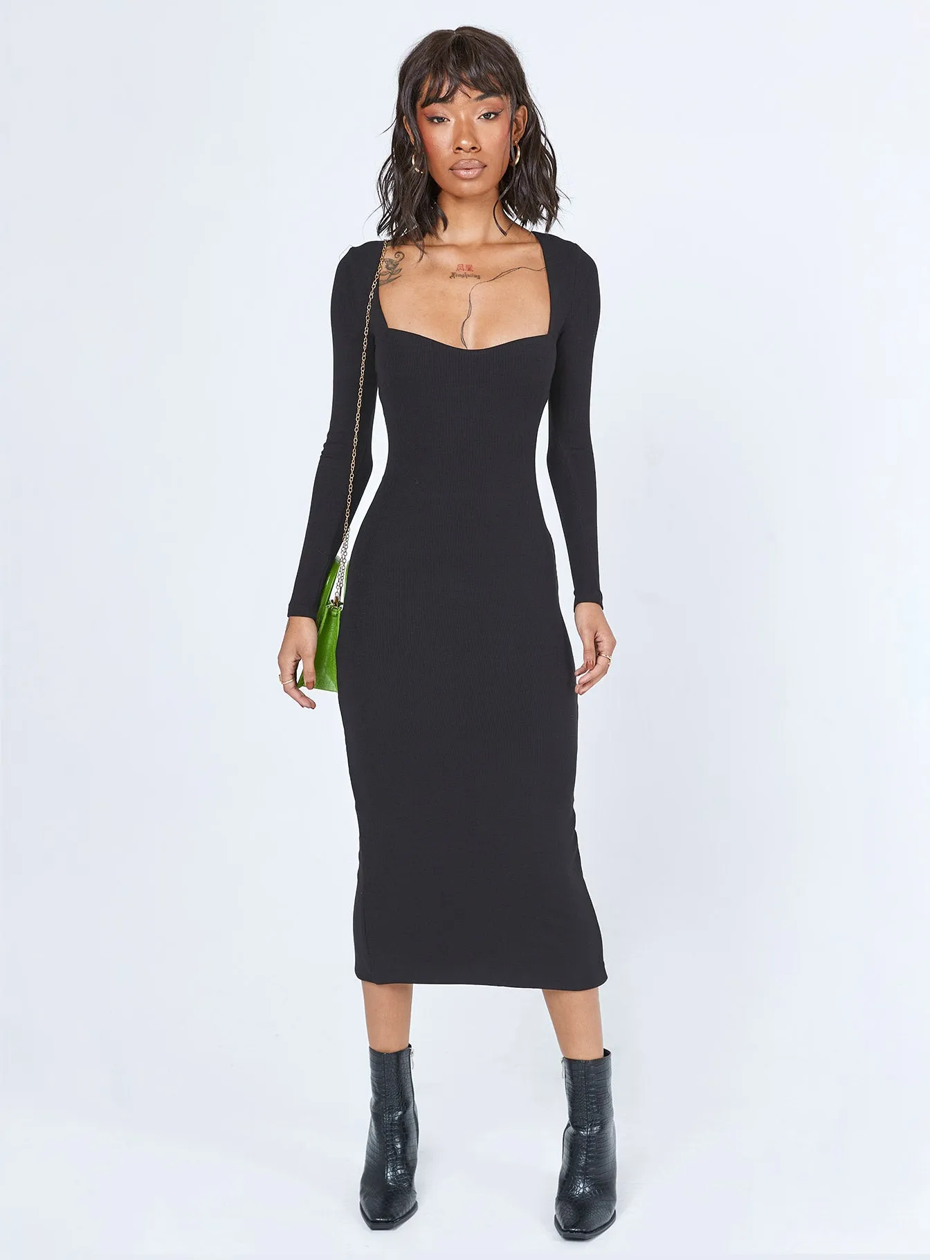 Nolan Midi Dress Black Tall sold by Princess Polly product image thumbnail 2