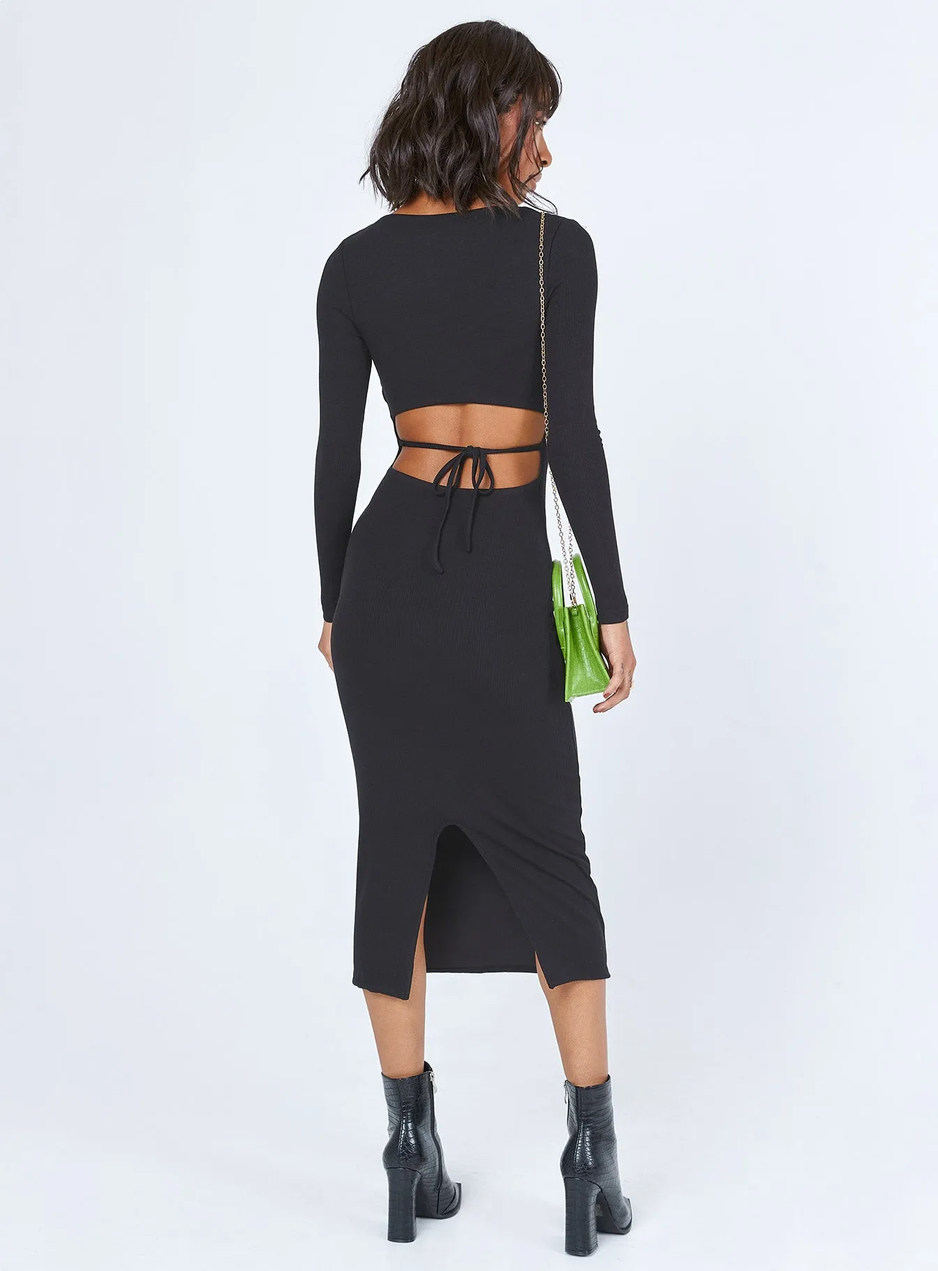 Nolan Midi Dress Black Tall sold by Princess Polly product image thumbnail 5