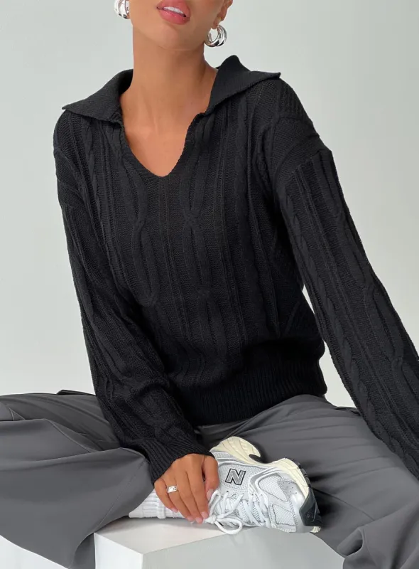 Symons Sweater Black sold by Princess Polly