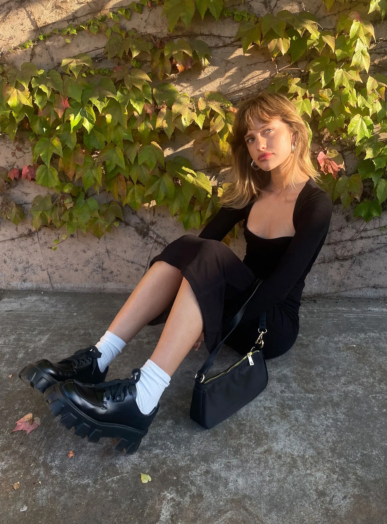 Nolan Midi Dress Black Tall sold by Princess Polly