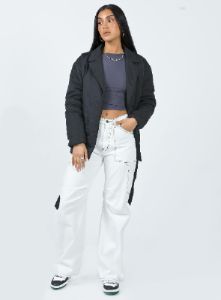 Ballantine Puffer Jacket Black sold by Princess Polly