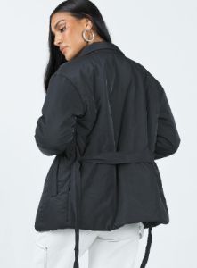 Ballantine Puffer Jacket Black sold by Princess Polly