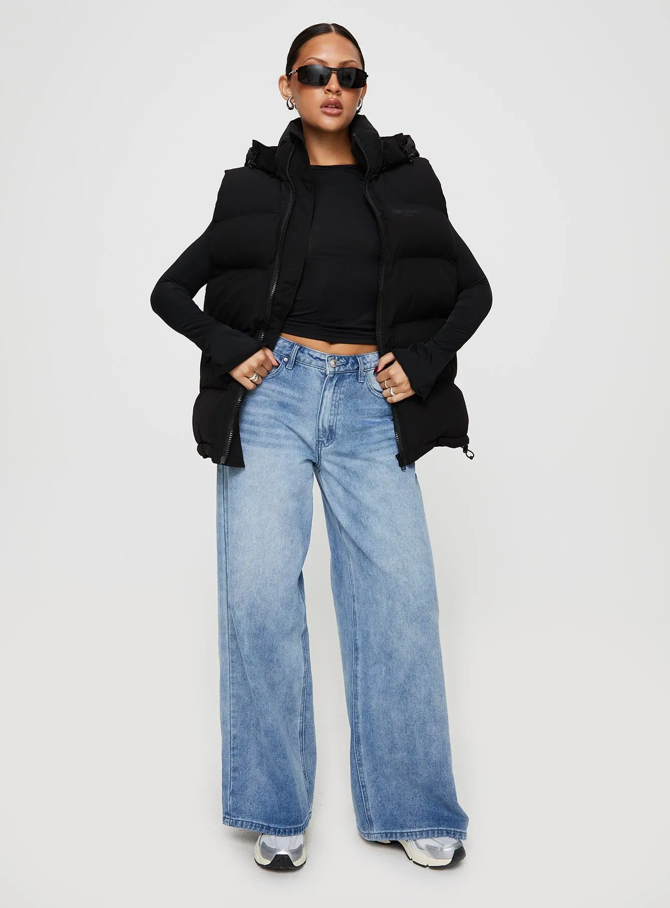 Dream Puff Technical Puffer Vest Black sold by Princess Polly product image thumbnail 3