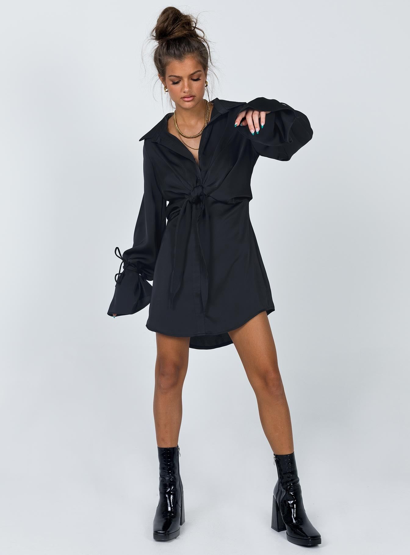 Liberty Mini Dress Black sold by Princess Polly product image thumbnail 2