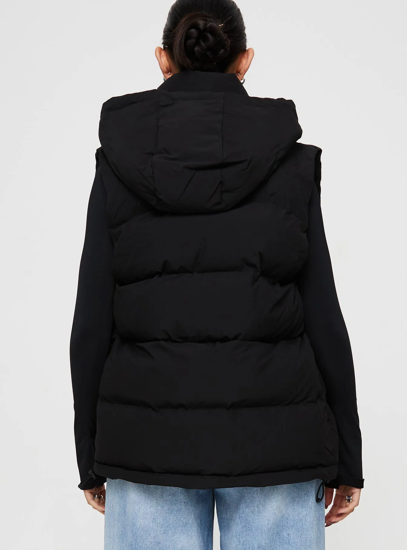 Dream Puff Technical Puffer Vest Black sold by Princess Polly product image thumbnail 5