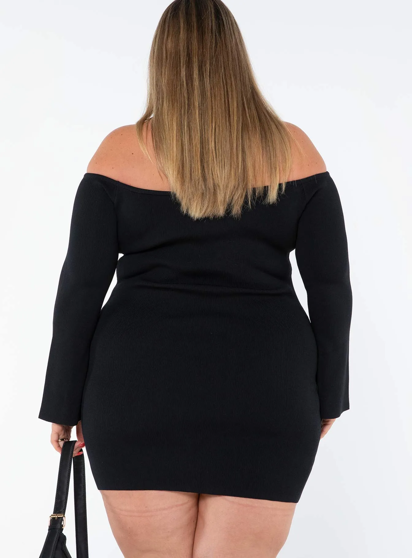 Parisa Long Sleeve Mini Dress Black Curve sold by Princess Polly product image thumbnail 5