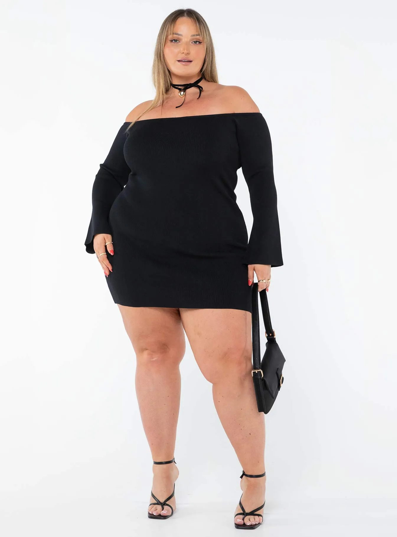 Parisa Long Sleeve Mini Dress Black Curve sold by Princess Polly product image thumbnail 3