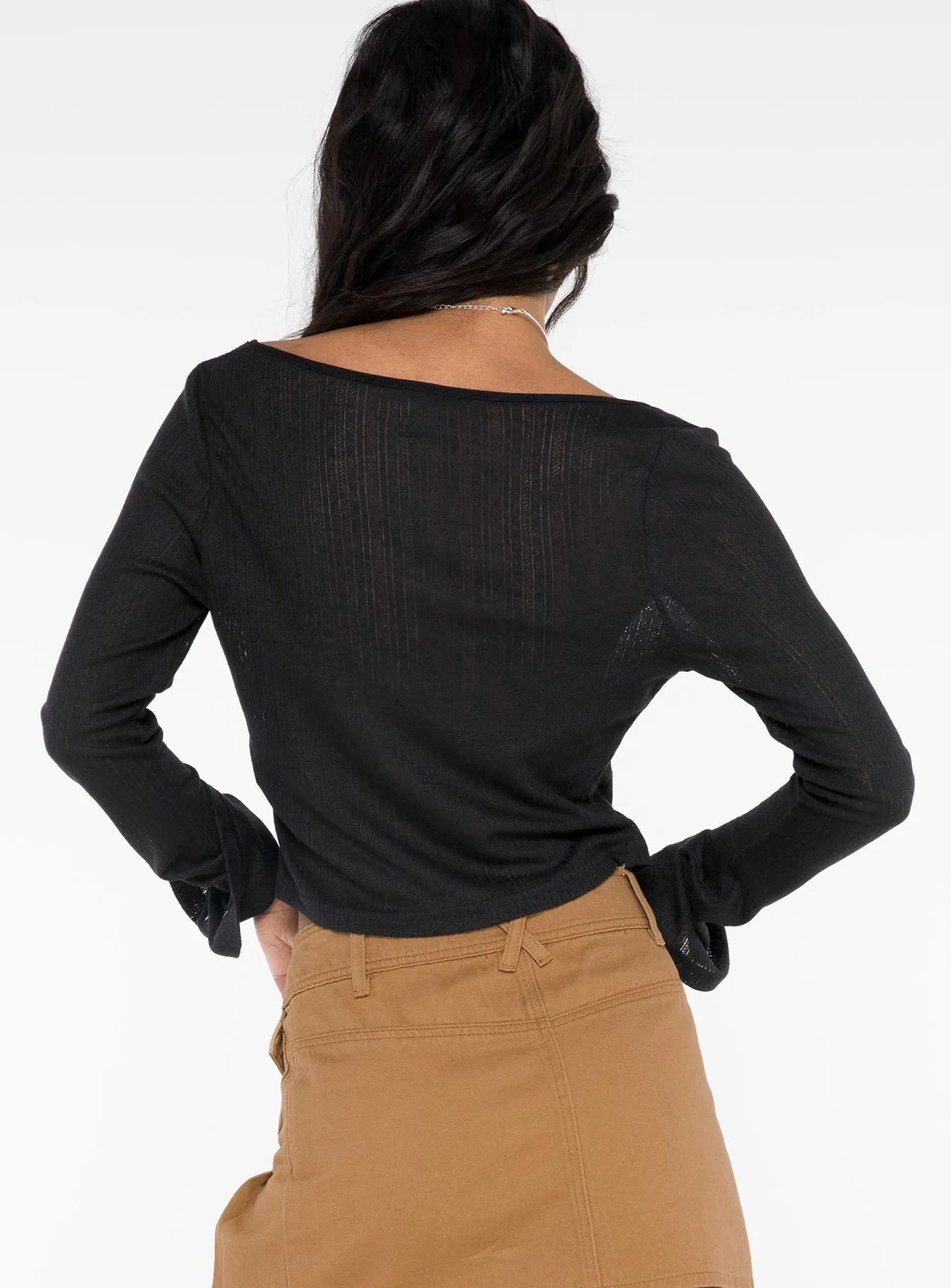 Barbaro Long Sleeve Top Black sold by Princess Polly product image thumbnail 5