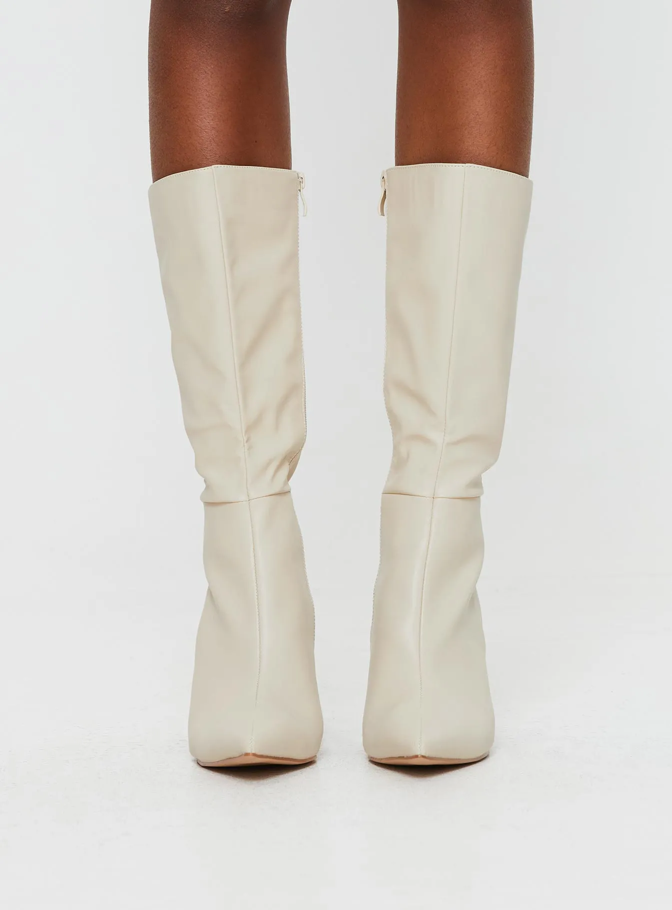Elodiee Knee High Boots Cream sold by Princess Polly product image thumbnail 2