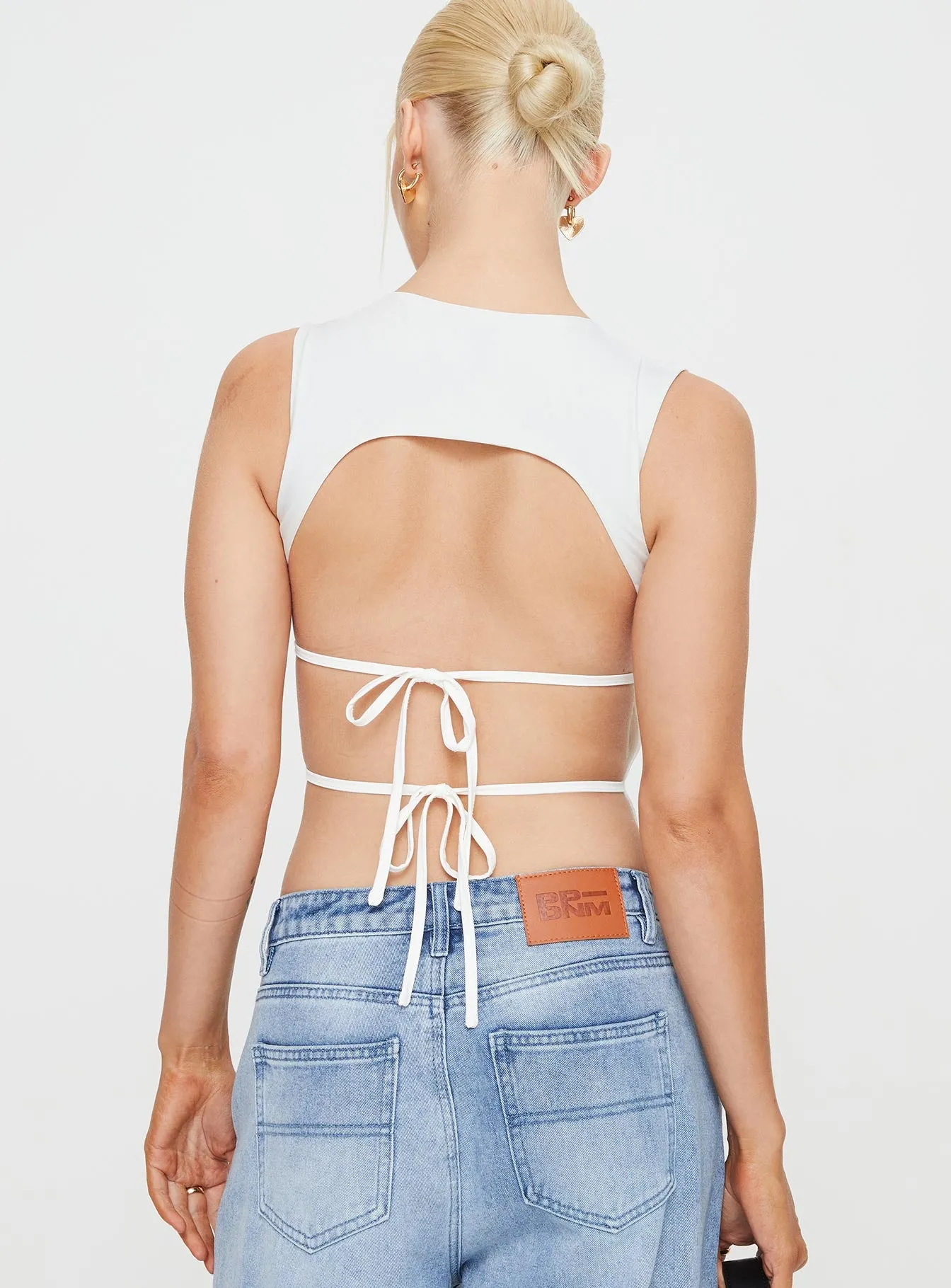 Stanser Tank Top White sold by Princess Polly product image thumbnail 5