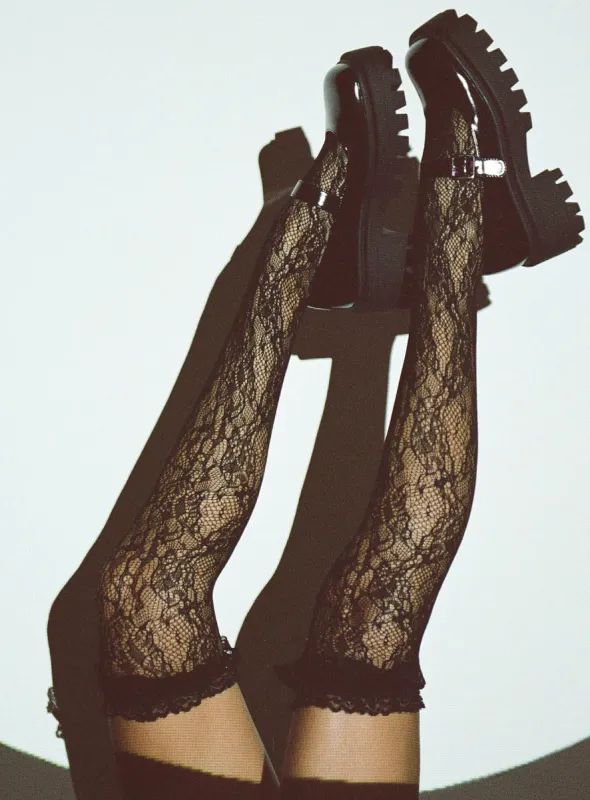 Calavera Stockings Black sold by Princess Polly