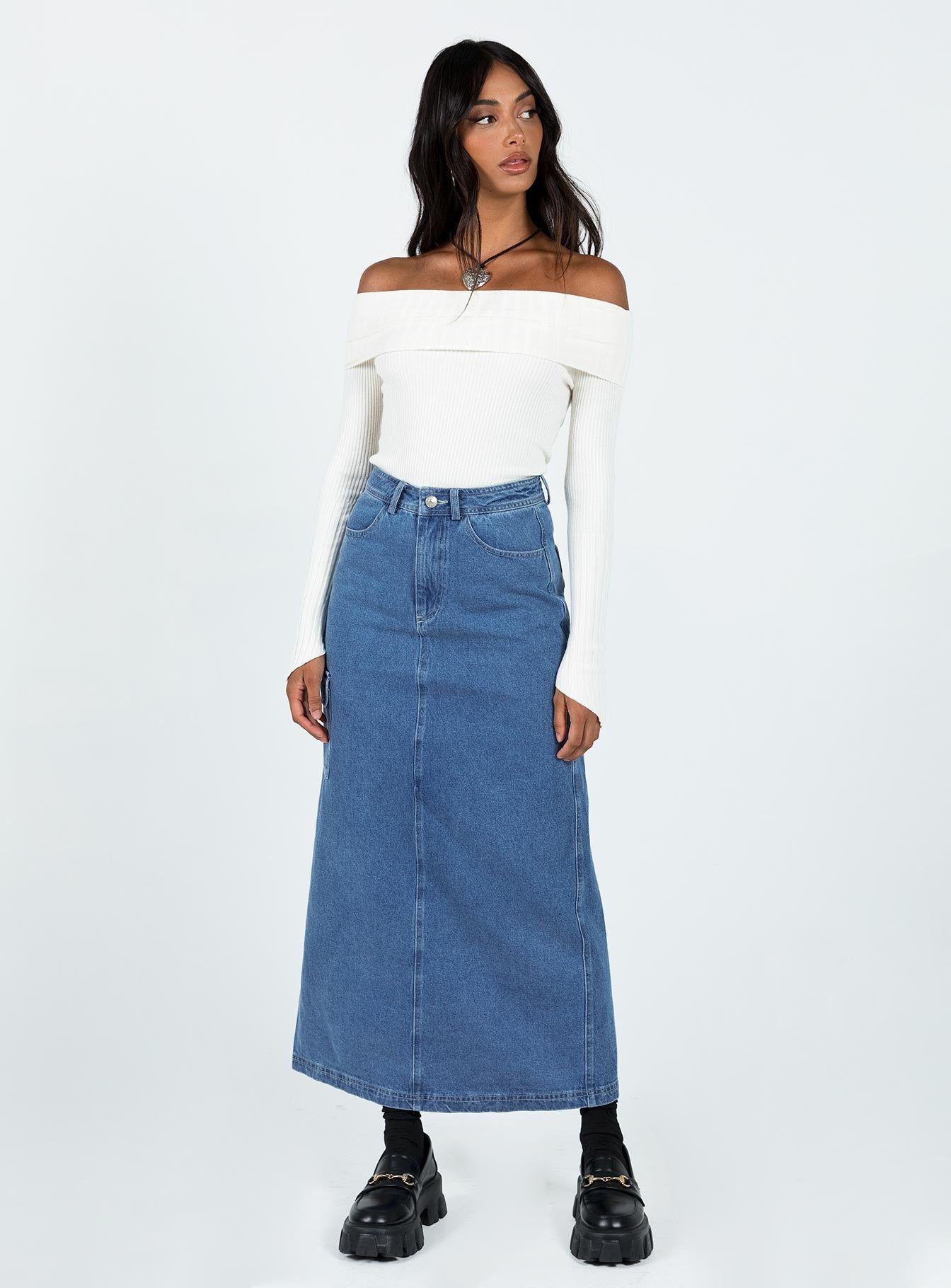 Harben Denim Maxi Skirt sold by Princess Polly product image thumbnail 2