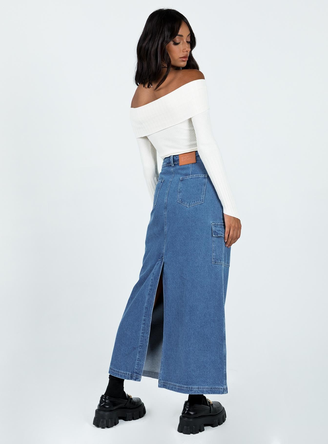 Harben Denim Maxi Skirt sold by Princess Polly product image thumbnail 5