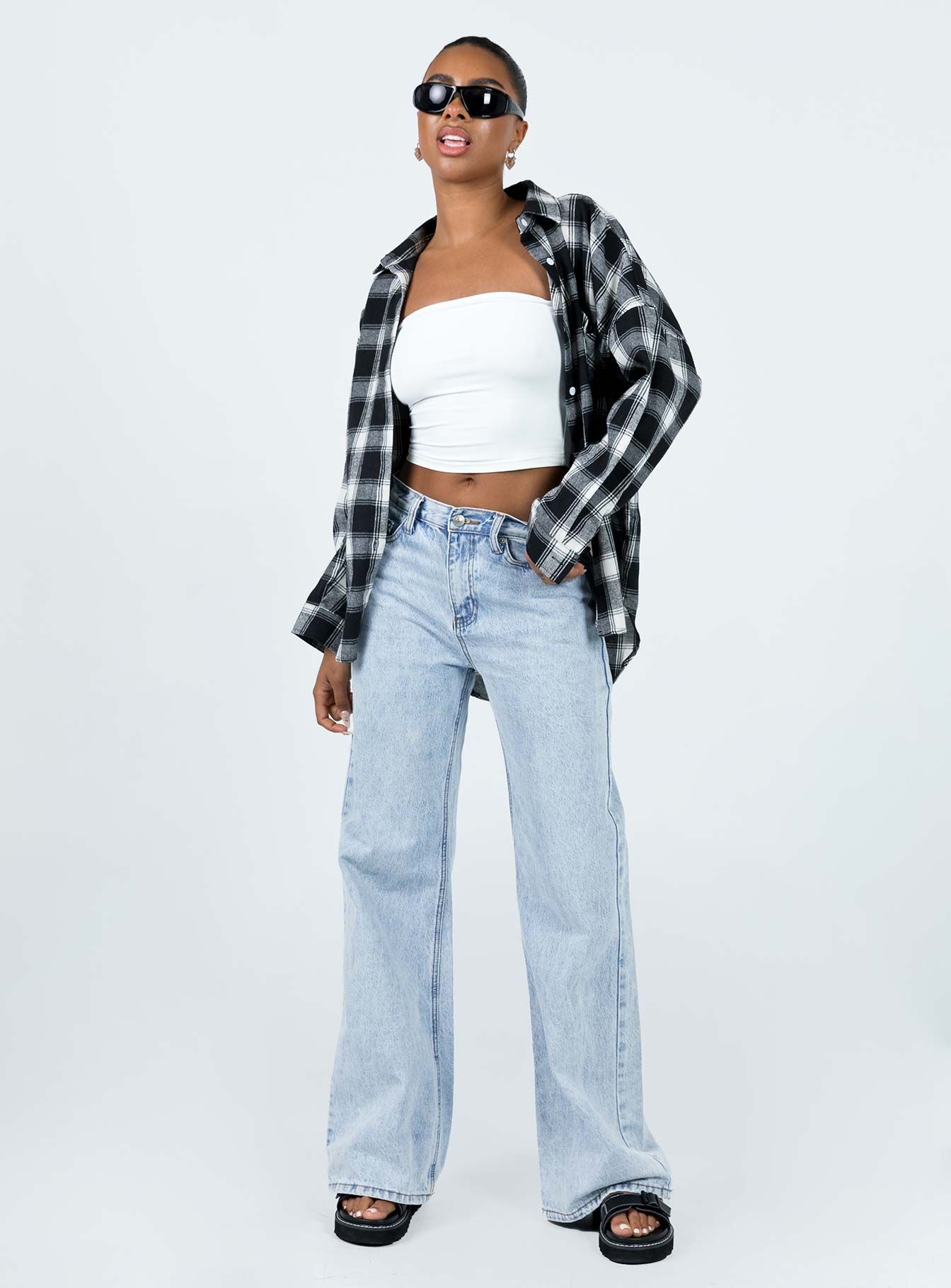 Oxley Shirt Black / White sold by Princess Polly product image thumbnail 2