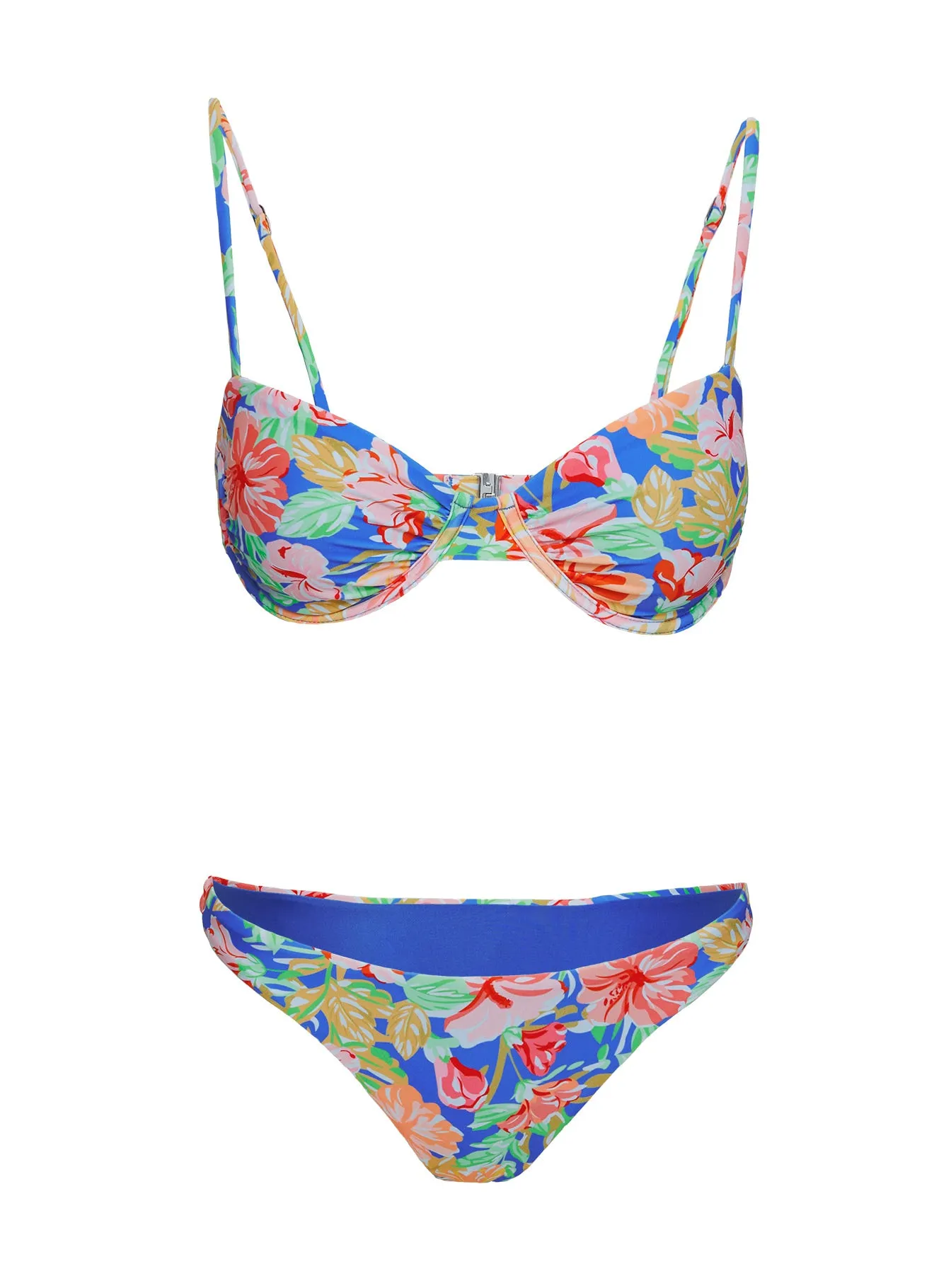 Sarah Underwire Bikini Top Blue Floral sold by Princess Polly product image thumbnail 5