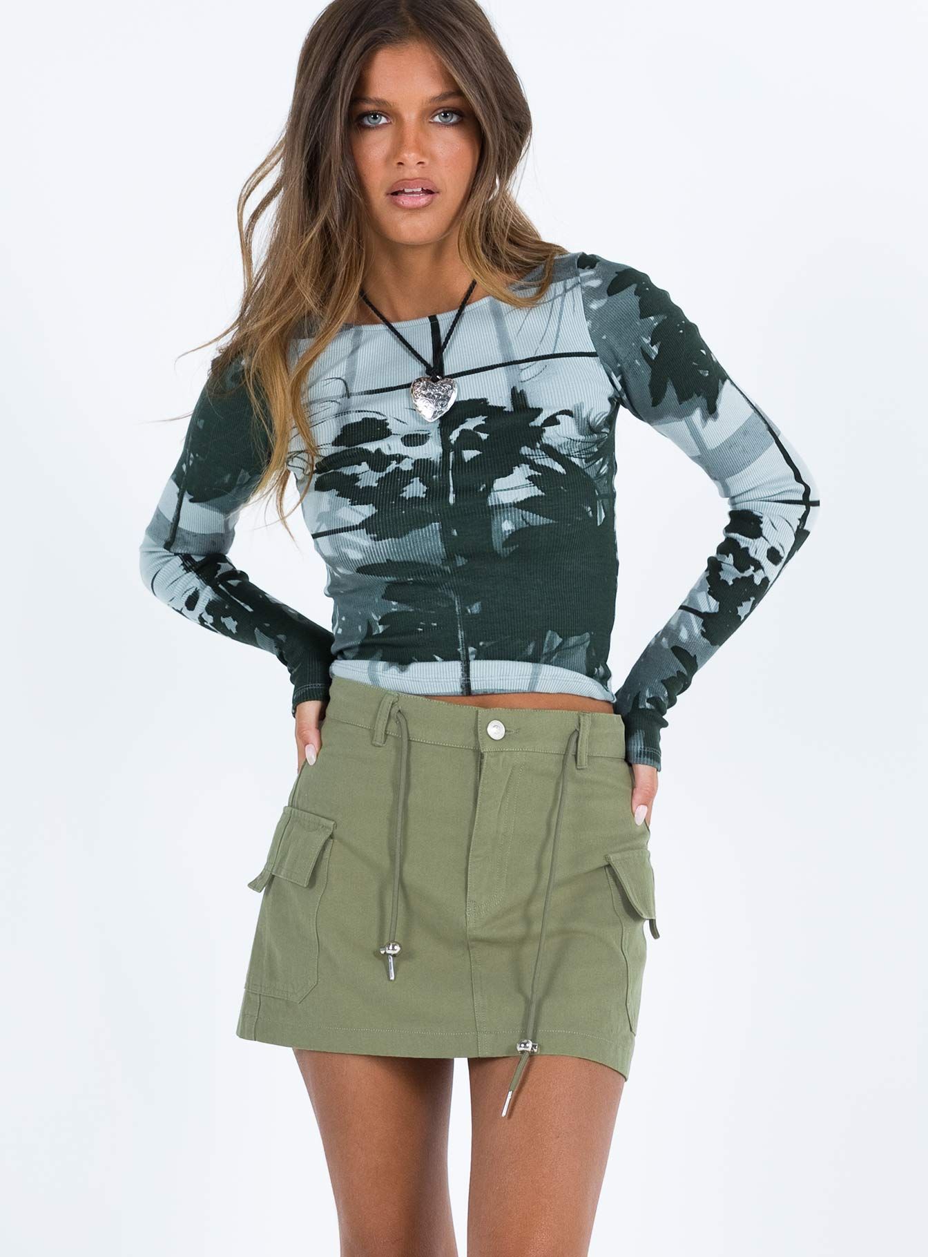 Torres Cargo Mini Skirt Khaki sold by Princess Polly product image thumbnail 3