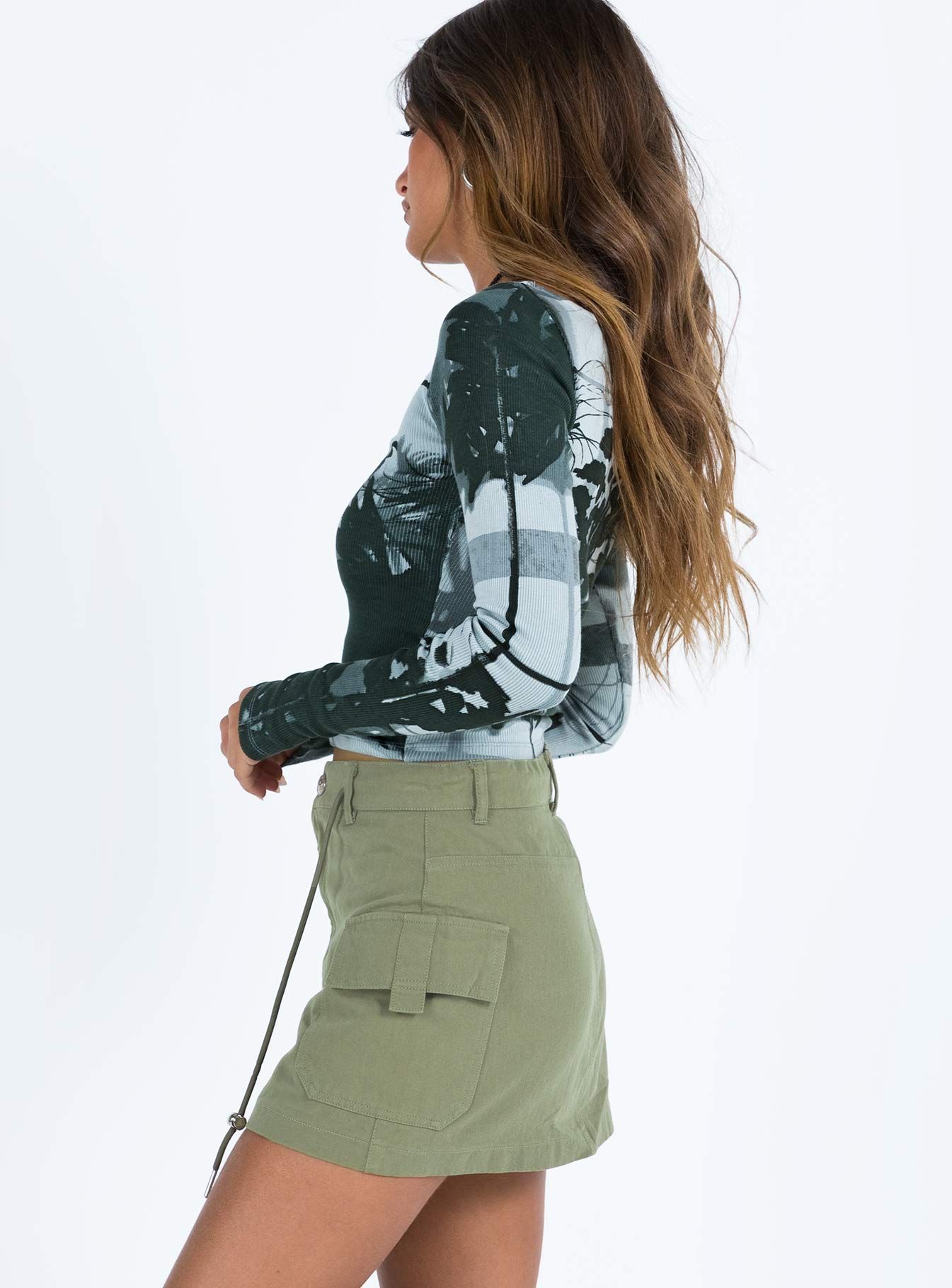 Torres Cargo Mini Skirt Khaki sold by Princess Polly product image thumbnail 5