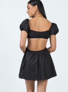 Elizer Mini Dress Black sold by Princess Polly