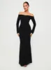 Korey Off The Shoulder Maxi Dress Black sold by Princess Polly