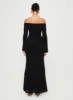 Korey Off The Shoulder Maxi Dress Black sold by Princess Polly
