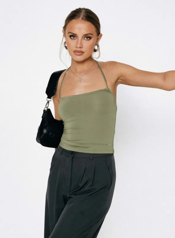 Halt It Top Green sold by Princess Polly