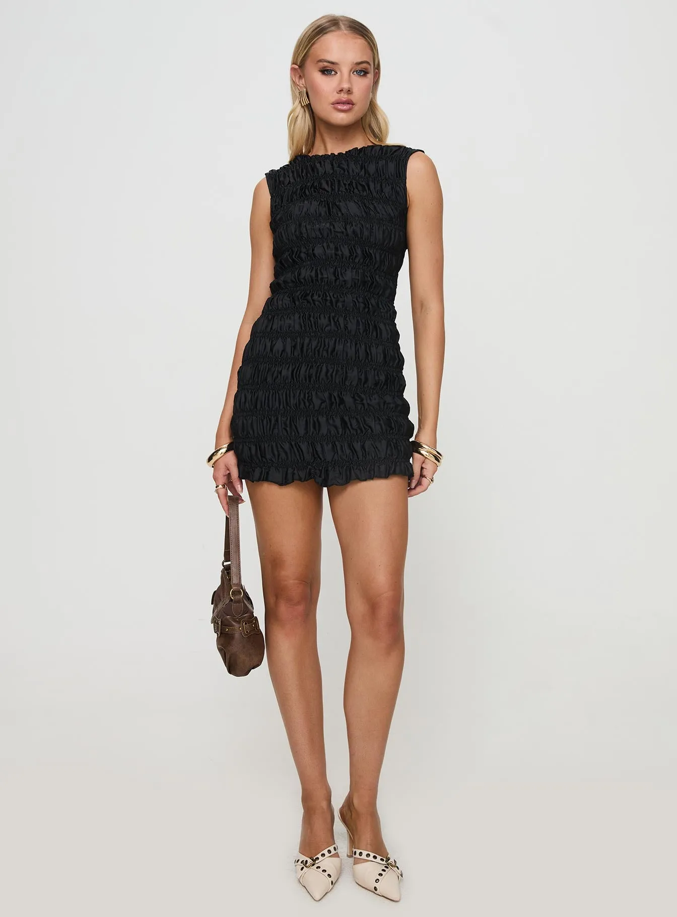 Guccio Mini Dress Onyx sold by Princess Polly product image thumbnail 3