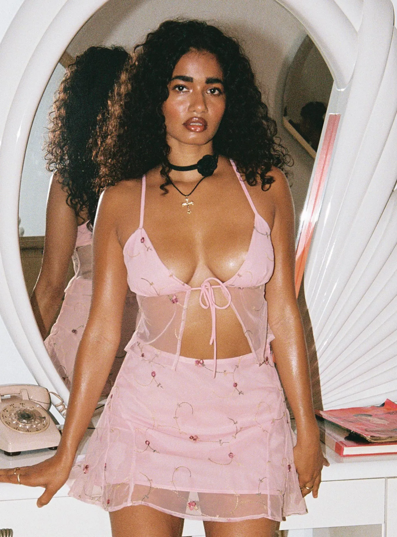 Rosen Top Pink Floral sold by Princess Polly