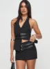 Ethereal Buckle Skirt Onyx sold by Princess Polly