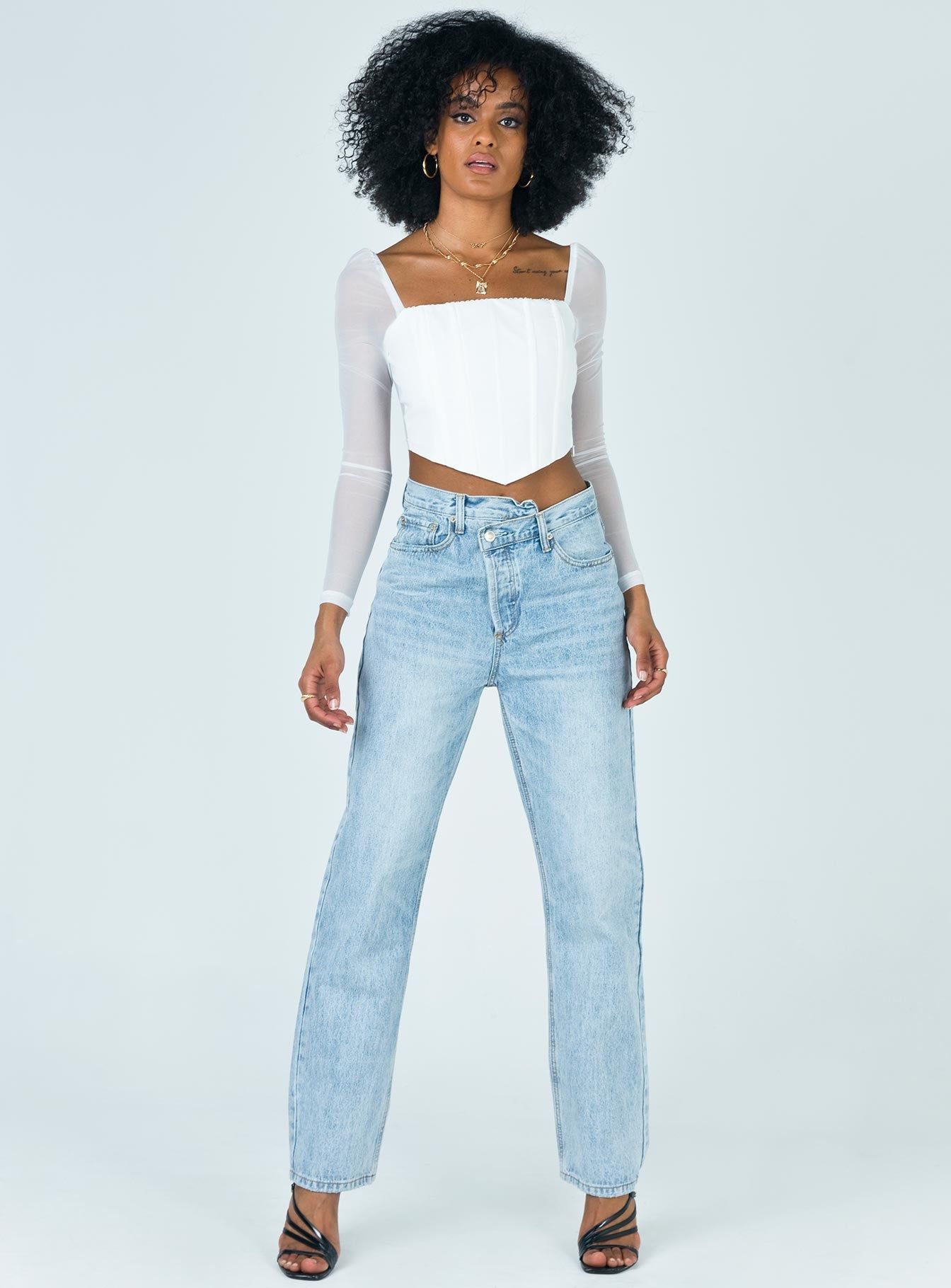 Beverly Long Sleeve Top White sold by Princess Polly product image thumbnail 5