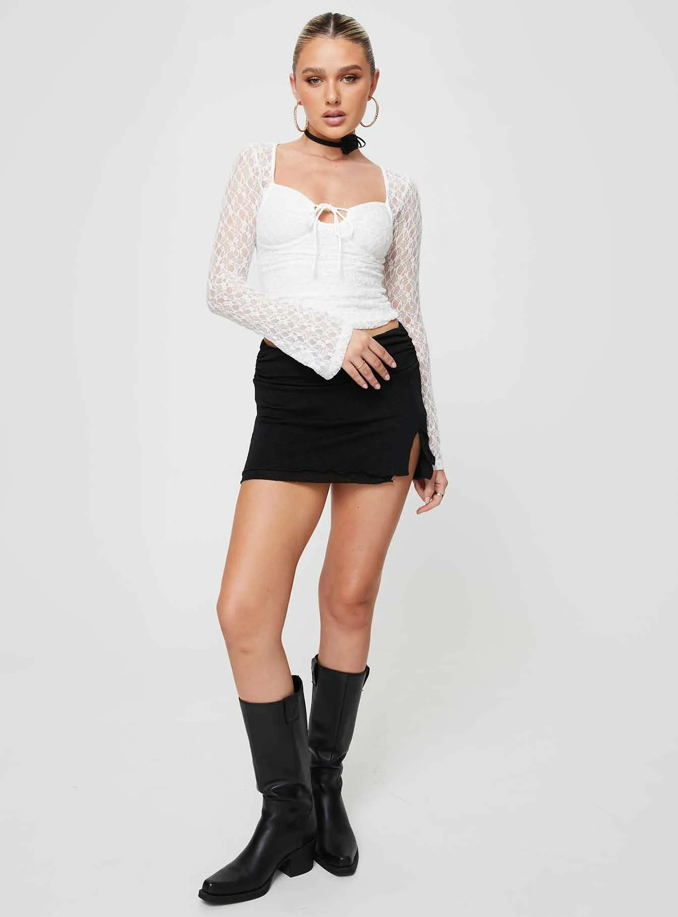 Patrice Long Sleeve Top White sold by Princess Polly product image thumbnail 3