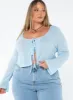 Barbaro Long Sleeve Top Blue Curve sold by Princess Polly