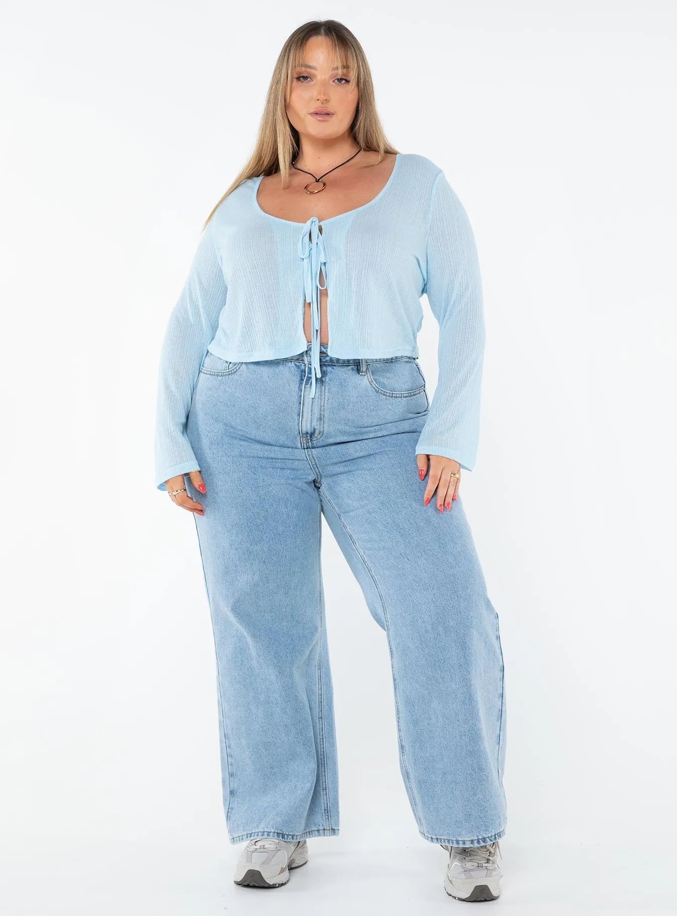 Barbaro Long Sleeve Top Blue Curve sold by Princess Polly product image thumbnail 3