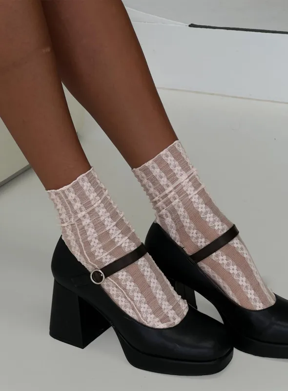 Spanlow Sheer Socks Pink sold by Princess Polly