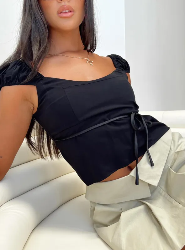 Seacrest Top Black sold by Princess Polly