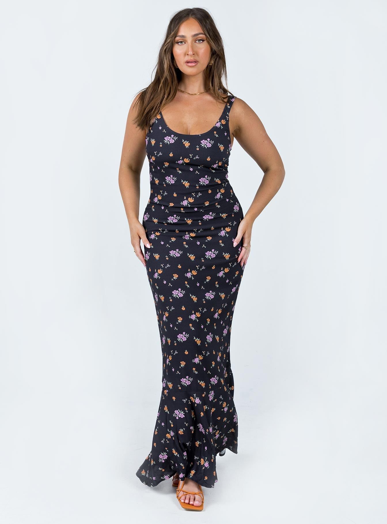 Curtis Maxi Dress Black / Floral sold by Princess Polly product image thumbnail 2
