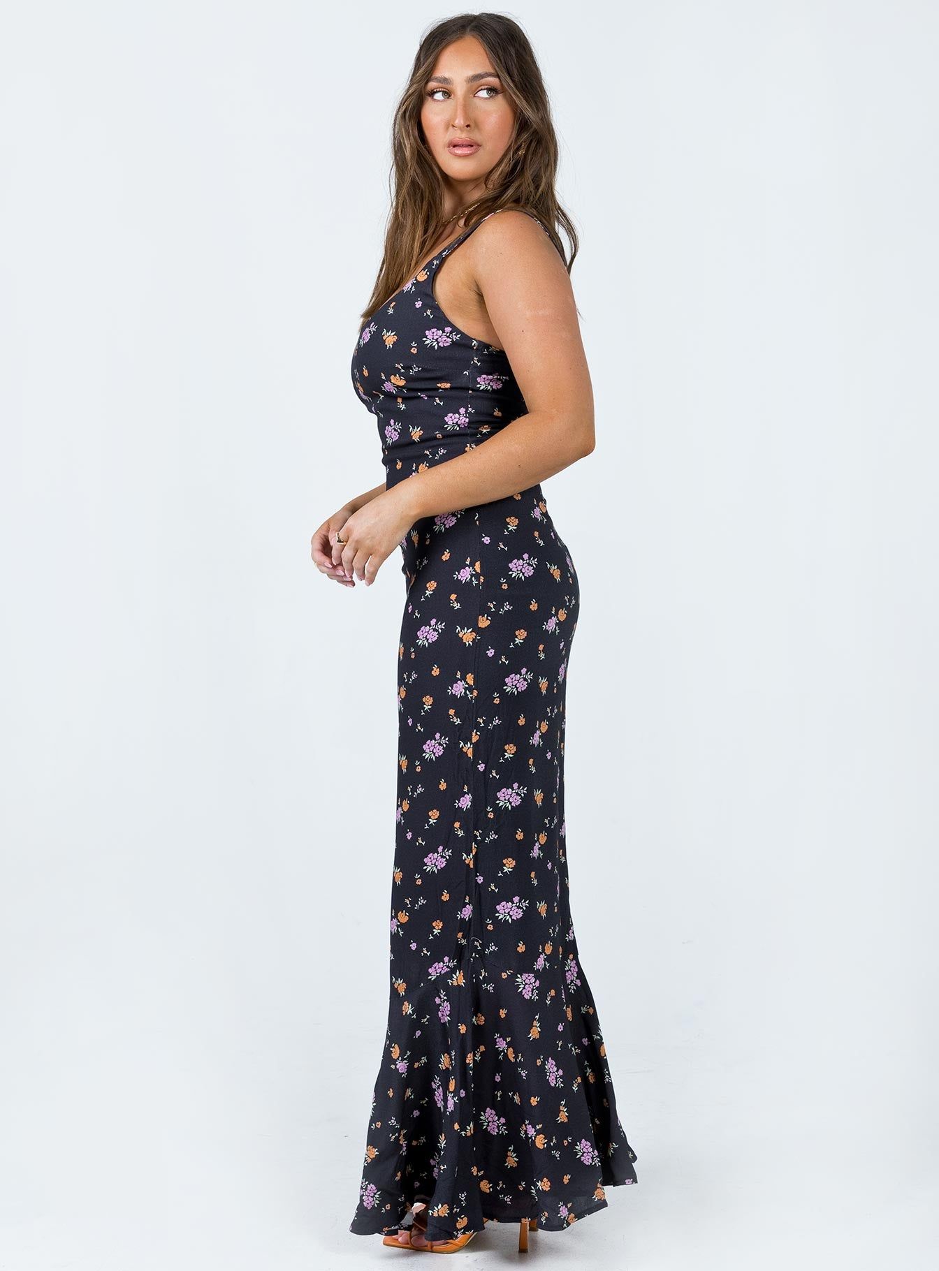 Curtis Maxi Dress Black / Floral sold by Princess Polly product image thumbnail 4