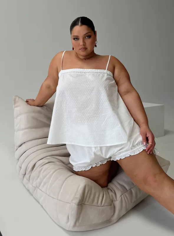 Invisible String Sleep Short White Curve sold by Princess Polly