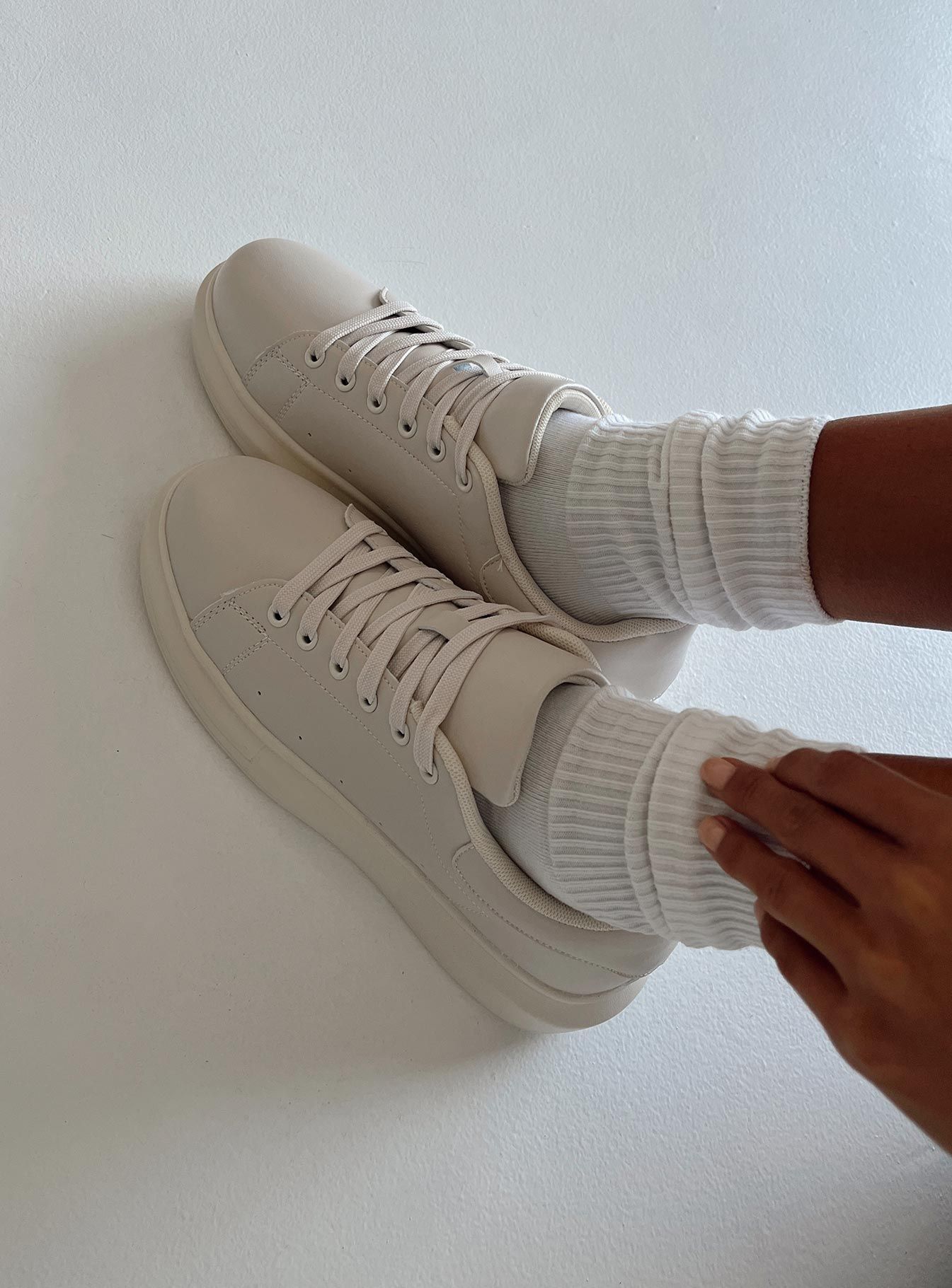 Alexa Sneakers Beige sold by Princess Polly