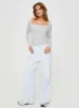 Arthie Long Sleeve Top Grey sold by Princess Polly