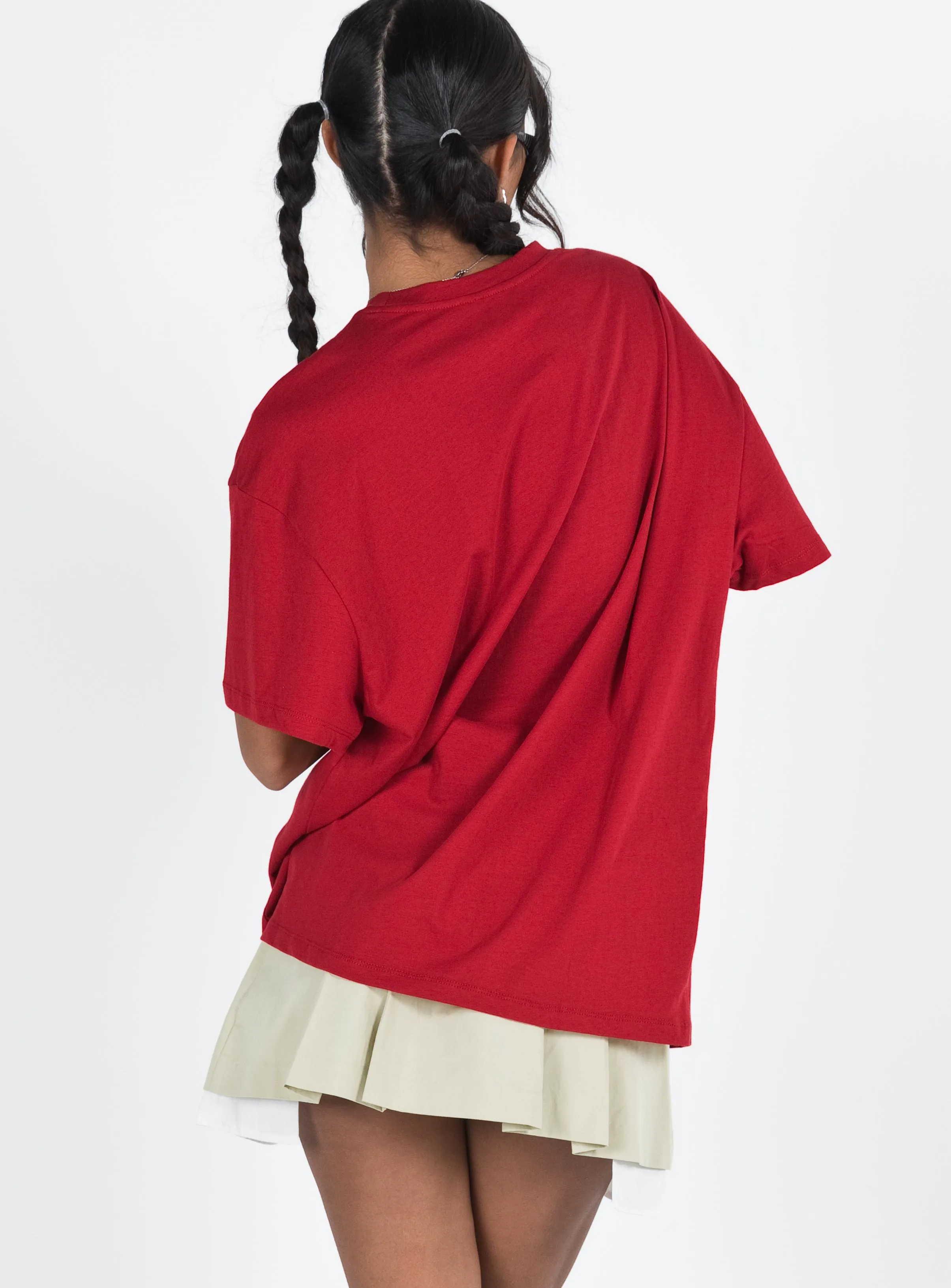 Tickets Oversized Tee Red sold by Princess Polly product image thumbnail 5