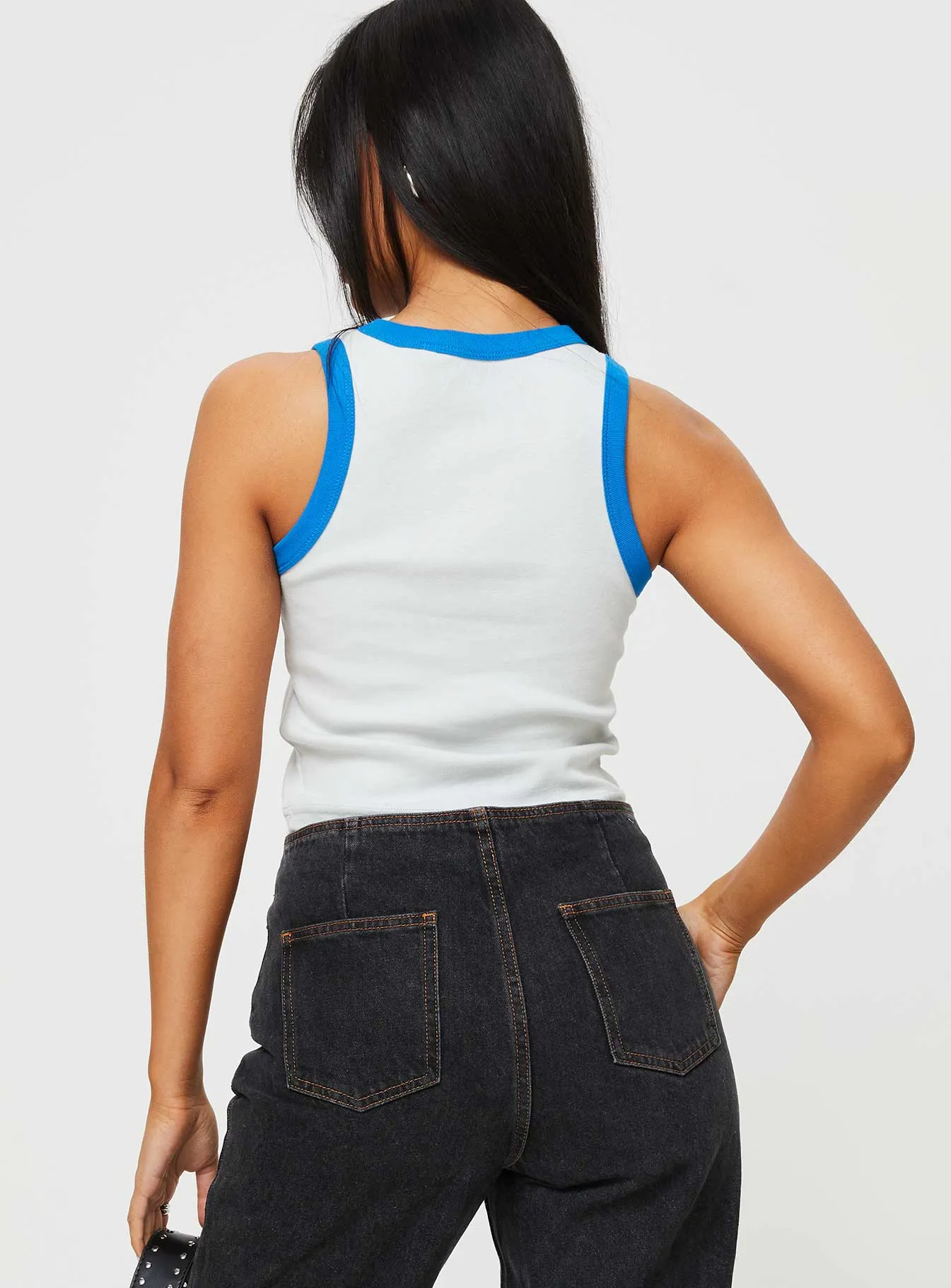 Rolling Stones Tank Top Blue sold by Princess Polly product image thumbnail 5